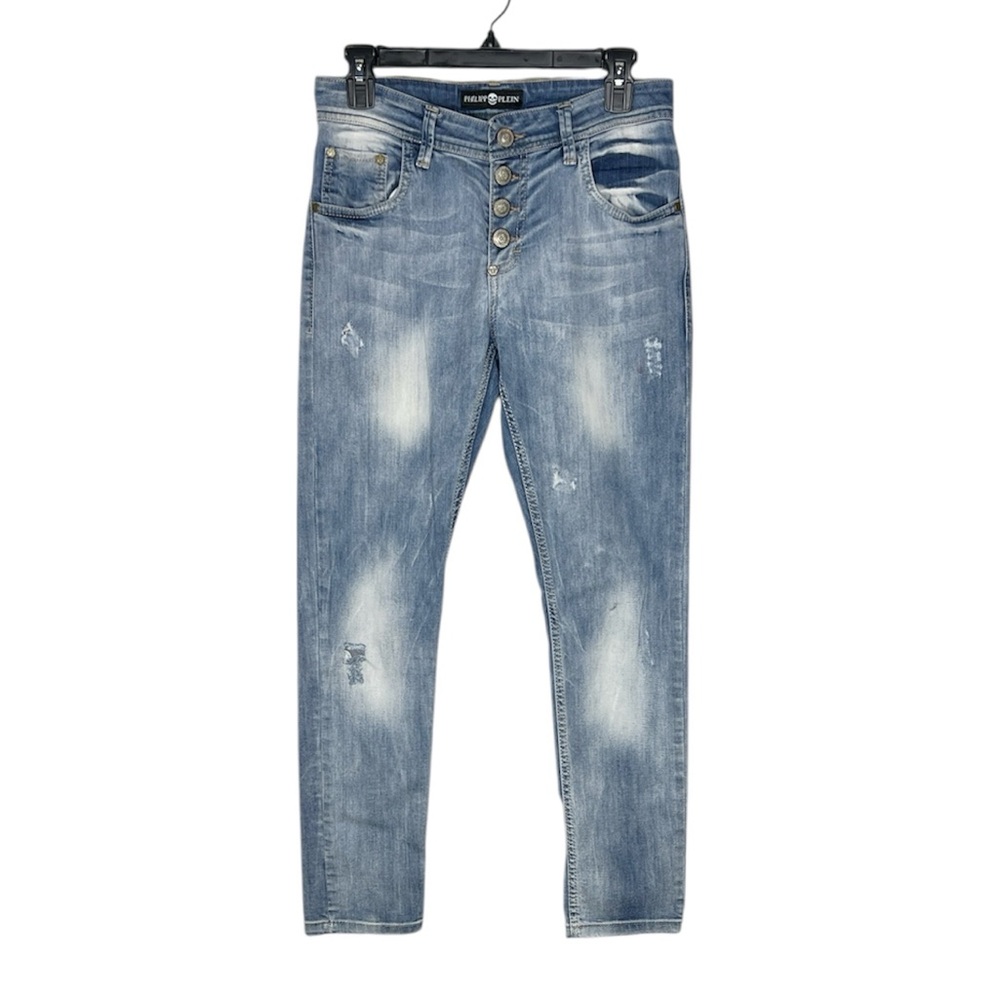 Philipp Plein Distressed Light Wash jeans size 27